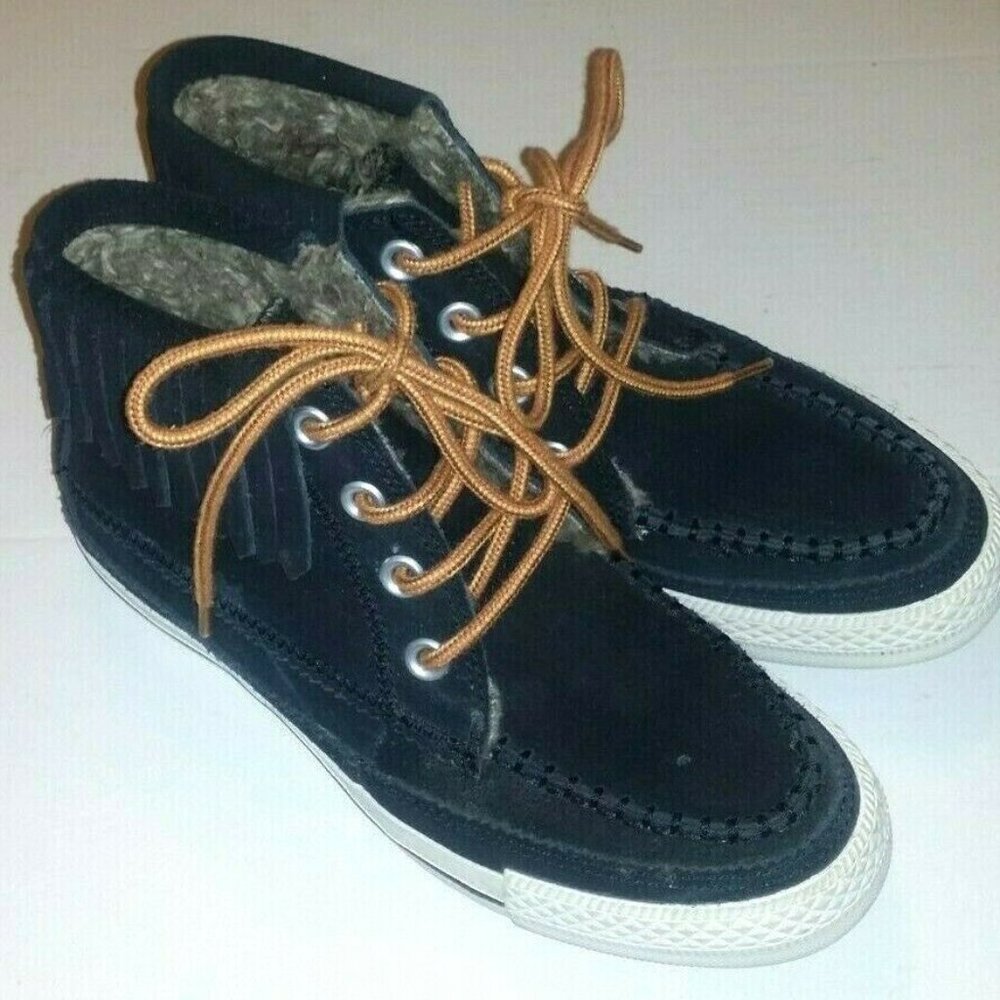 Converse Suede & Shearling Hi-Top Sneakers Sz 6